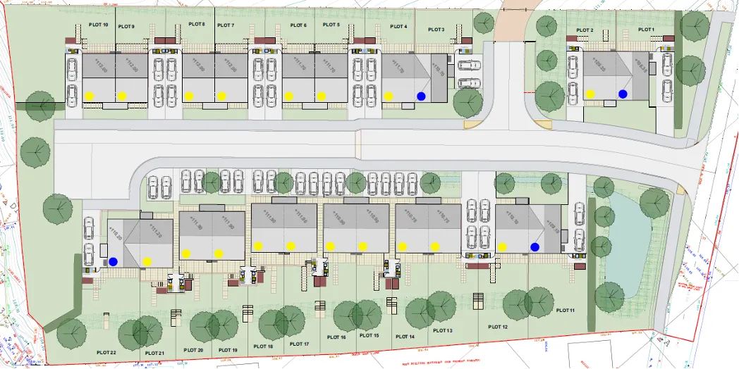 Illustrative image of the Llwyn Eirin site plan